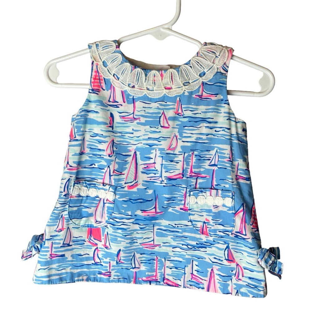 Lilly Pulitzer Blue and Pink Sailboat Dress